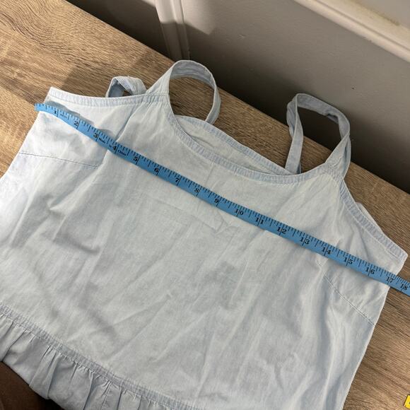 Pomander Place Tuckernuck Lola Chambray Tiered Midi Dress Size Medium - Picture 7 of 9